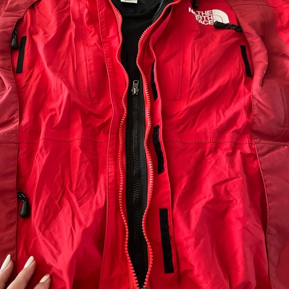 Vintage 90's The North Face Goretex Summit Series Red Black Parka Jacket - Picture 5 of 16